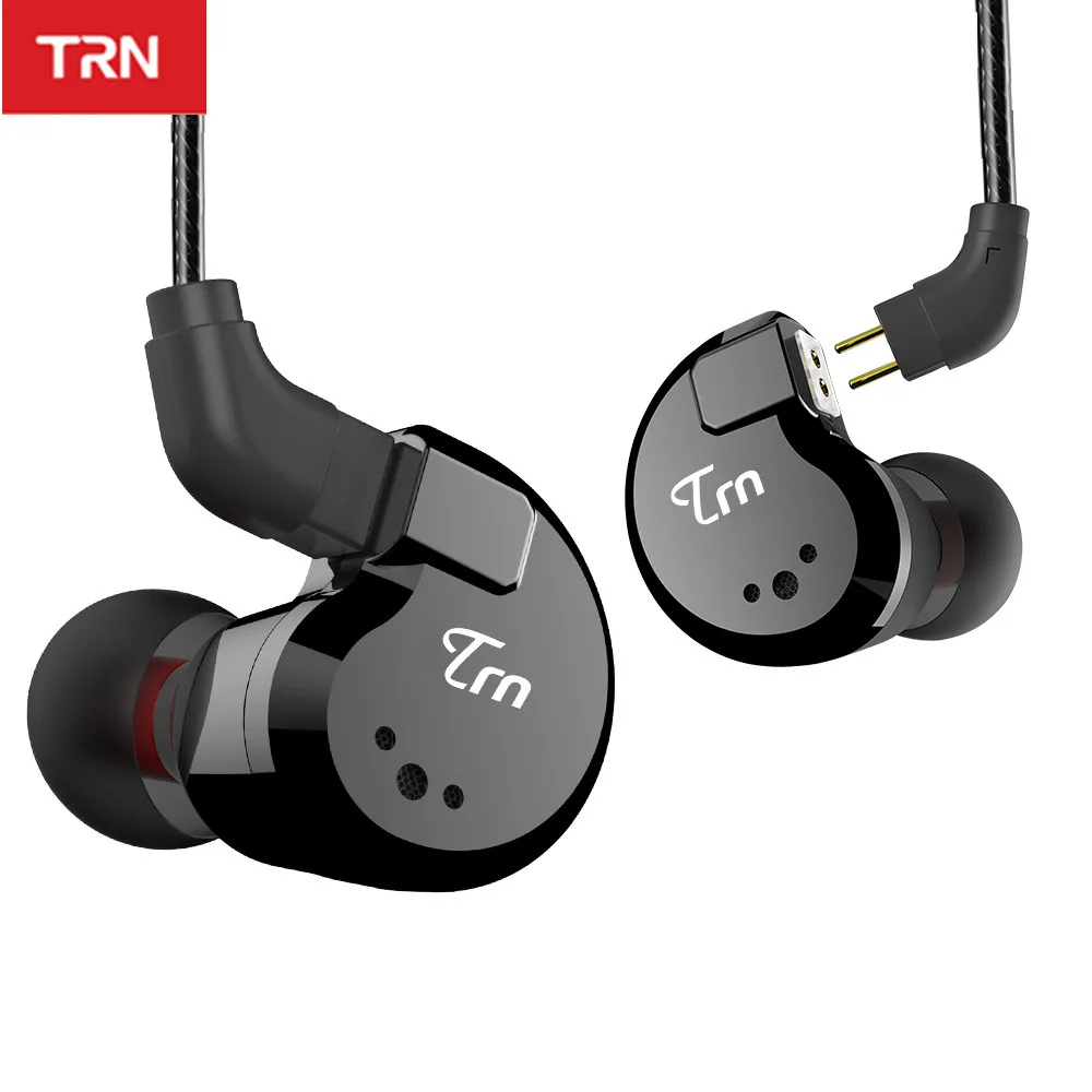 TRN V80 2DD 2BA гибридные наушники вкладыши Hi Fi Monito спортивные для бега гарнитура со