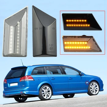 

2pcs LED water flowing side marker turn signal indicator lights for Opel Vectra C 2002~2008 Signum 2003~2008 car accessory lamp