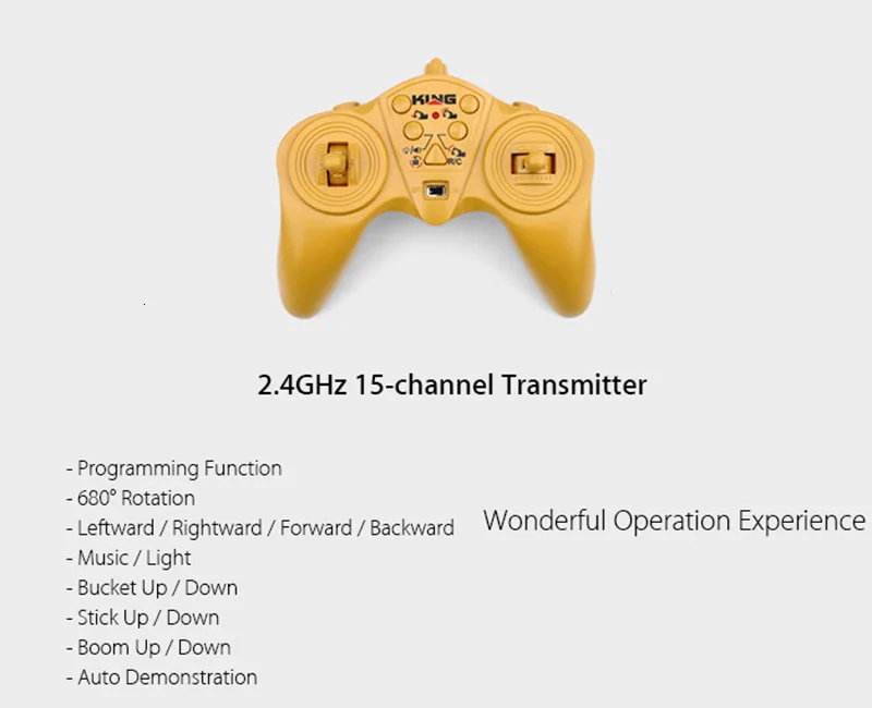 Новые игрушки 15 каналов 2,4G 1/14 RC экскаватор зарядка RC автомобиль с батареей RC сплав экскаватор RTR для детей