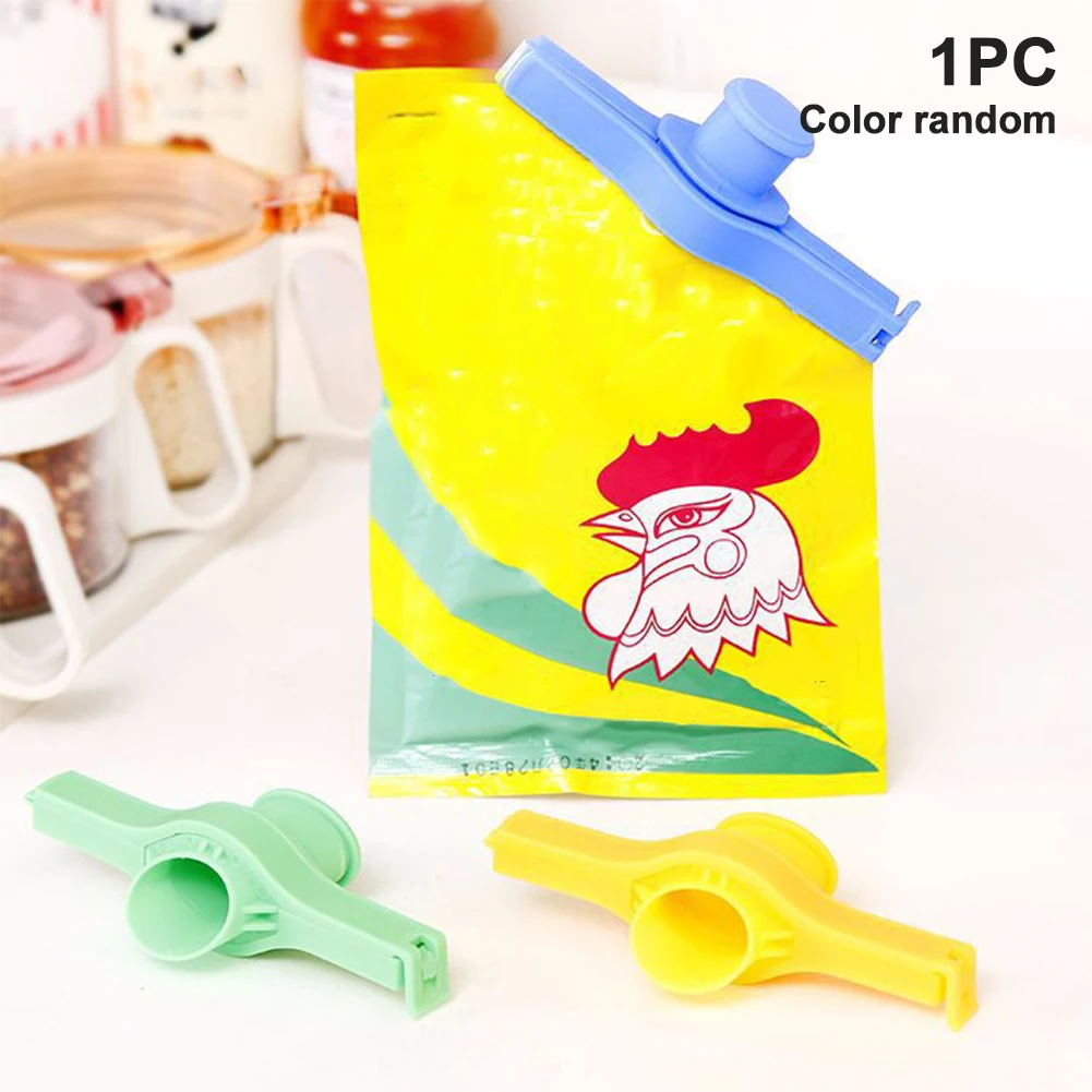 Plastic Kitchen Tool Sealer Clamp Reusable Durable Food Snack Clip With Nozzle Bag Clip Sealing