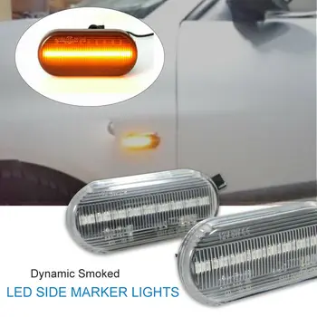 

Pair Car LED Yellow Turn Signal Light Sequential Blinker Light Dynamic Side Marker Lamp Strobe Lamp Car Accessories For VW GOLF