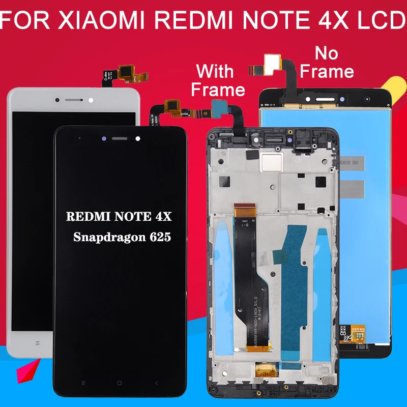 Скидка Dinamico 5,5 дюймовый ЖК дисплей для Xiaomi Redmi Note 4X дисплей с рамкой сенсорный экран для Redmi Note 4X ЖК дигитайзер Запчасти в сборе