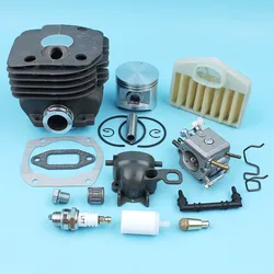 NIKASIL – cylindre, Piston, carburateur, Air, huile, filtre, pour Husqvarna 362 365 371 372, support de tronçonneuse, valve de joint 