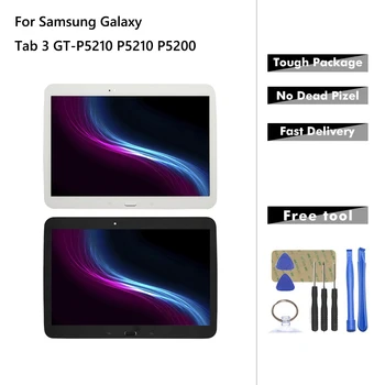 

Tablet LCD For Samsung Galaxy Tab 3 GT-P5210 P5210 P5200 LCD Display Touch Screen Digitizer Panel Assembly With Frame