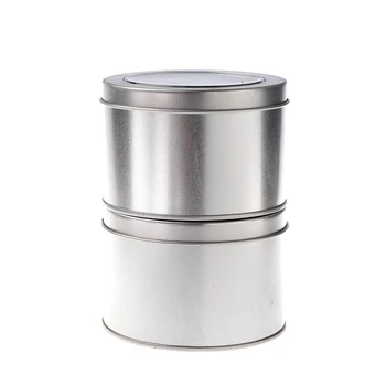 

2 Round Metal Jewelry Watch Gift Box Case 3.54x3.54x2.36" HOT