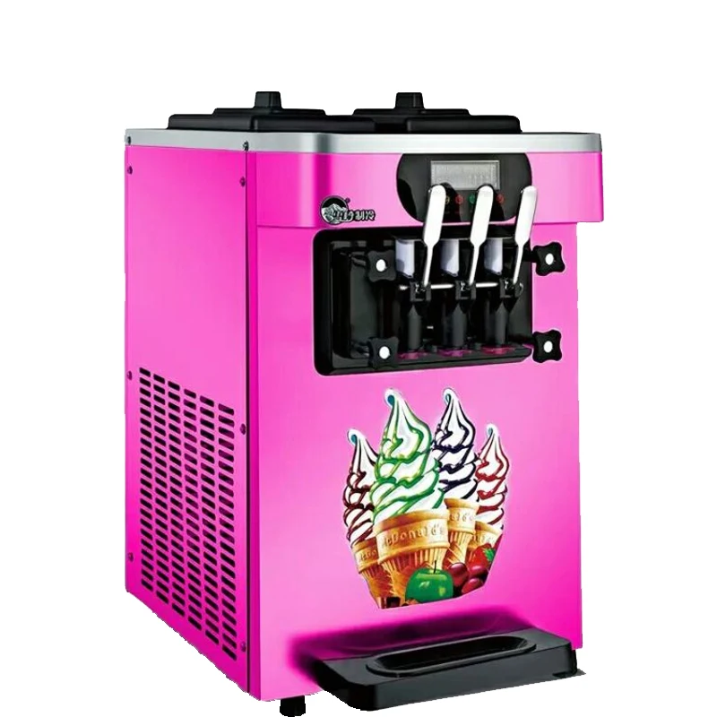 1700W Commercial Ice Cream Machine Desktop Three color Soft Ice Cream
