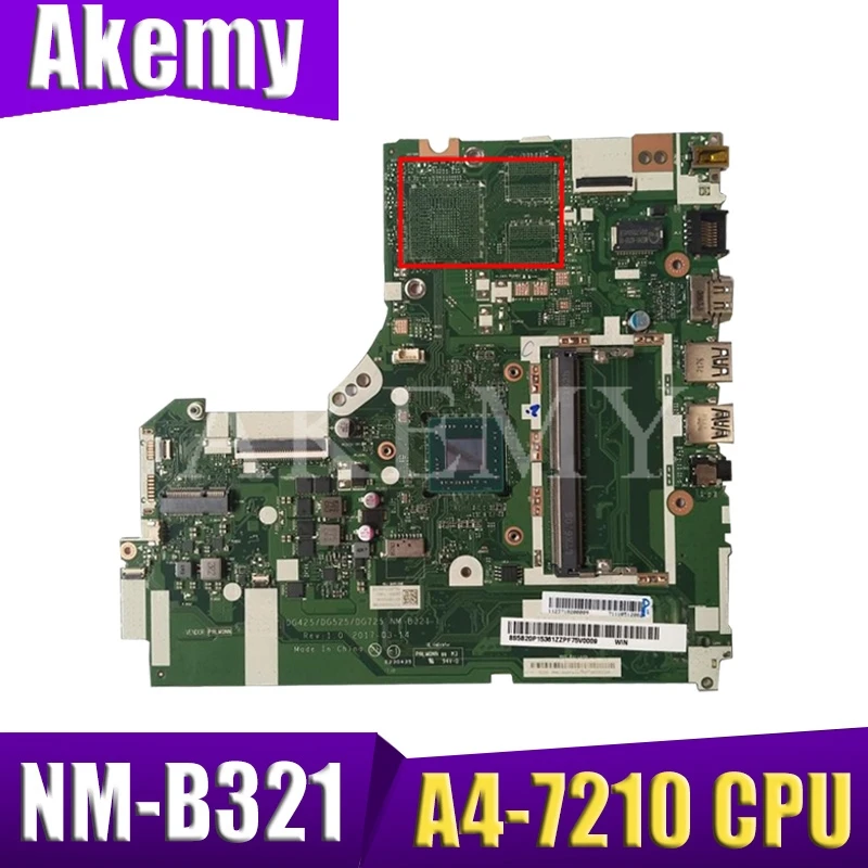 

FOR lenovo IdeaPad 320-15ACL 320-15AST Laptop Motherboard DG425 DG525 DG725 NM-B321 A4-CPU Motherboard tested 100% work