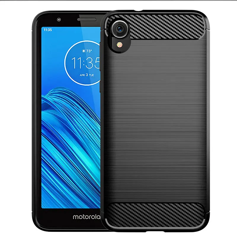 1,5 мм Тонкий армированный матовый чехол из углеродного волокна для MOTOROLA MOTO E6 E6 PLUS Z4 Z4 FORCE One Pro One Vision 100