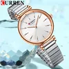 CURREN Women Watch Top Brand Luxury Gold Female Waterproof Clock Silver Stainless Steel Bracelet Simple Ladies Wristwatch 9081 1