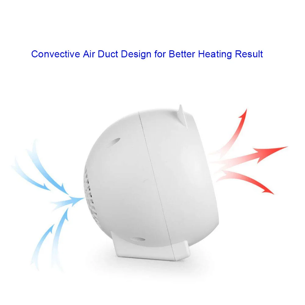 Mini 250W Space Heater Portable Winter Warmer Fan Personal Electric Heater for Home Office Ceramic Small Heaters US/ EU Plug