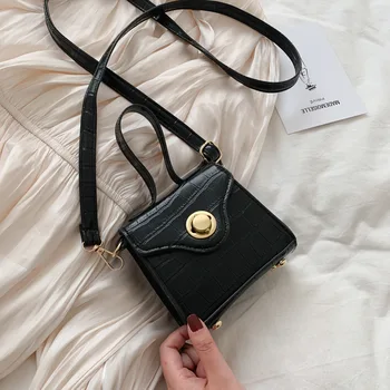 

Crocodile Pattern Chain Shoulder Messenger Bags Chains PU Leather Women Totes Ladies Women's Bag 2020 New Leather Bag