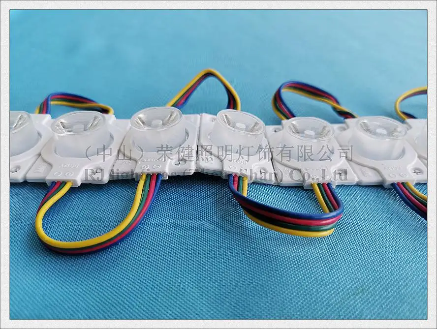 injection with lens RGB LED light module SMD 5050 waterproof IP65 DC12V 0.24W RGB IP65 48mm*32mm*13mm