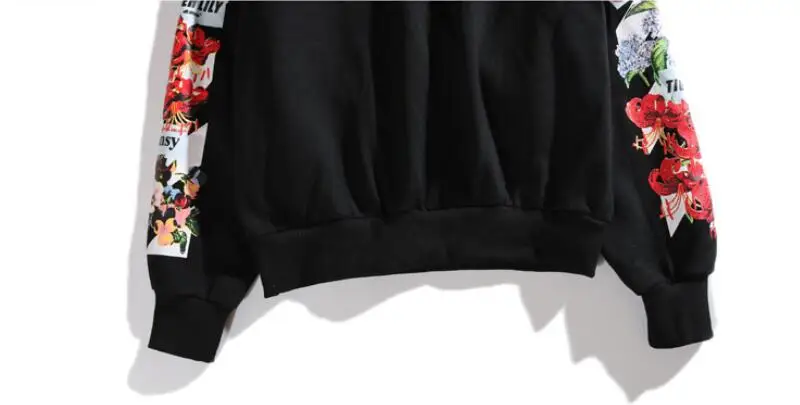 Пион цветок 19ss Off-White OW мужчины женщины унисекс осень зима мода хлопок Повседневная Свободная Толстовка с капюшоном куртка
