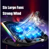 Gaming RGB Laptop Cooler For Laptop 12-18 Inch Six Fans LCD Screen Laptop Cooling Pad Adjustable Notebook Stand Two USB Port ► Photo 2/6