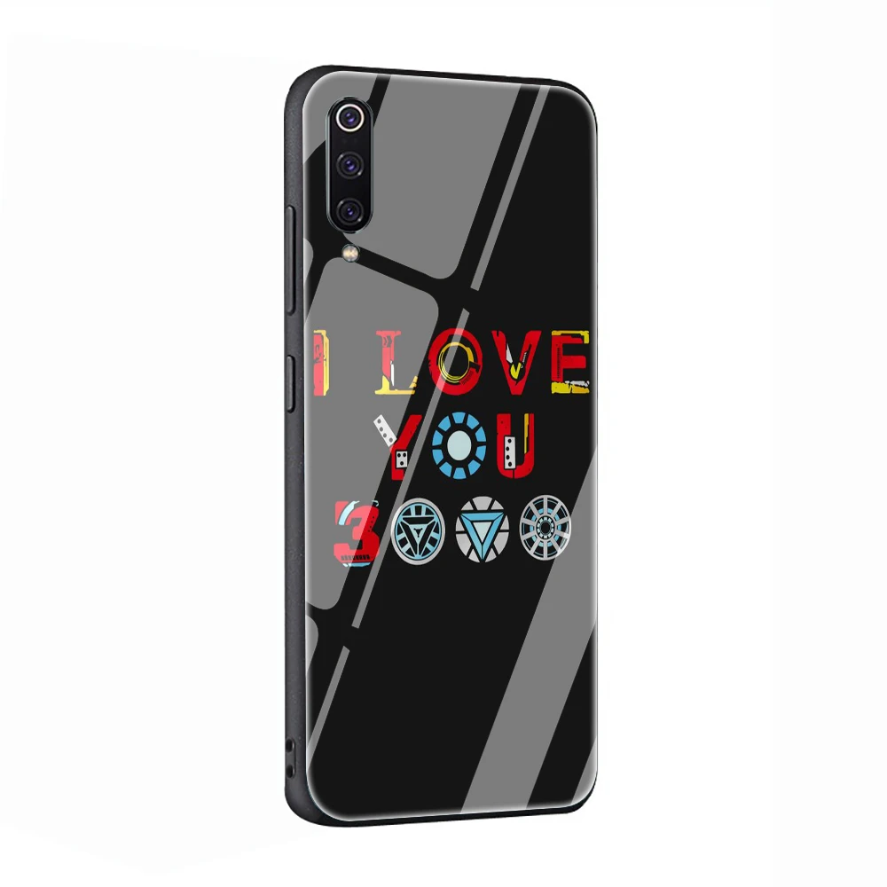 EWAU Marvel Железный человек I Love You 3000 закаленное стекло чехол для телефона для Xiaomi mi A1 A2 8 9 Красный mi 4X 6A Note 5 6 7 Pro F1 - Цвет: G1
