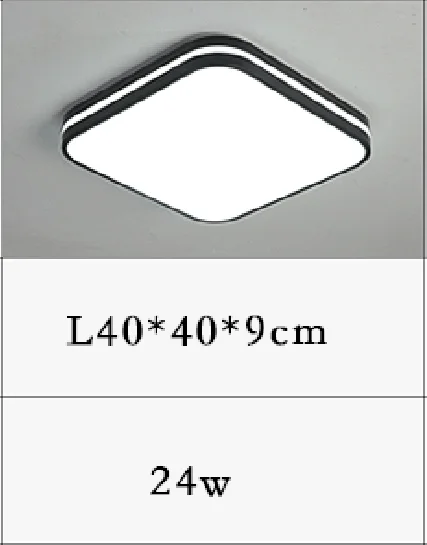 Современный потолочный светильник, светильник с поверхностным креплением, дистанционное управление с регулируемой яркостью 24 Вт 54 Вт, потолочный светильник для балкона для гостиной, спальни - Цвет корпуса: 40cm 24W