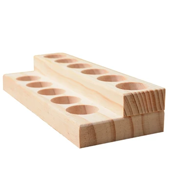 

Essential Oils Storage Rack, 2 Tiers Wooden Essential Oils Nail Polish Display H 449C