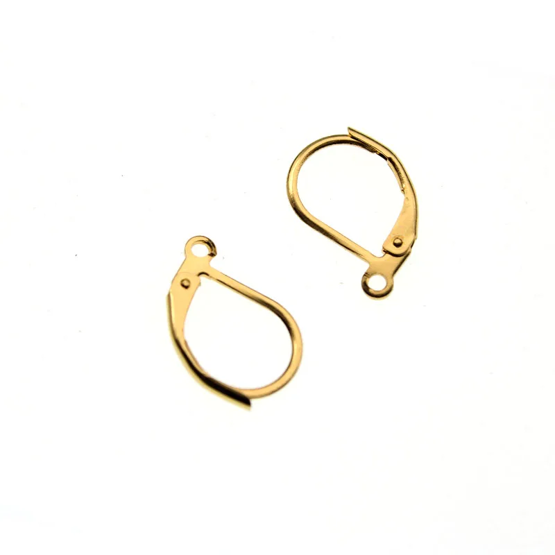 50pcs/lot Gold Silver French Lever Earring Hooks Wire Settings