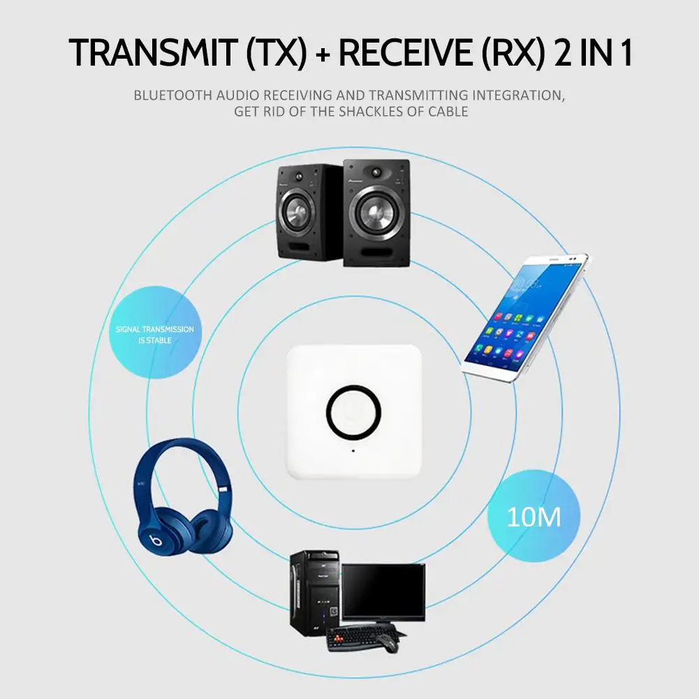 2 в 1 Bluetooth адаптер Bluetooth 4,2 аудио приемник передатчик Мини стерео преобразователь Bluetooth USB 3,5 мм для ТВ ПК автомобиля