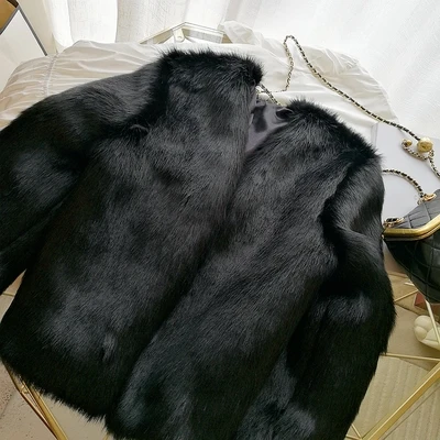 MEWE New Style High-end Fashion Women Faux Fur Coat S121