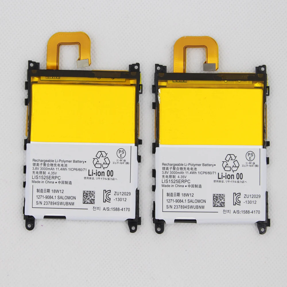 

ISUNOO 5pcs/lot LIS1525ERPC Real 3000mAh Battery For SONY Xperia Z1 L39H C6903 L39T L39U C6902 Battery Replacement