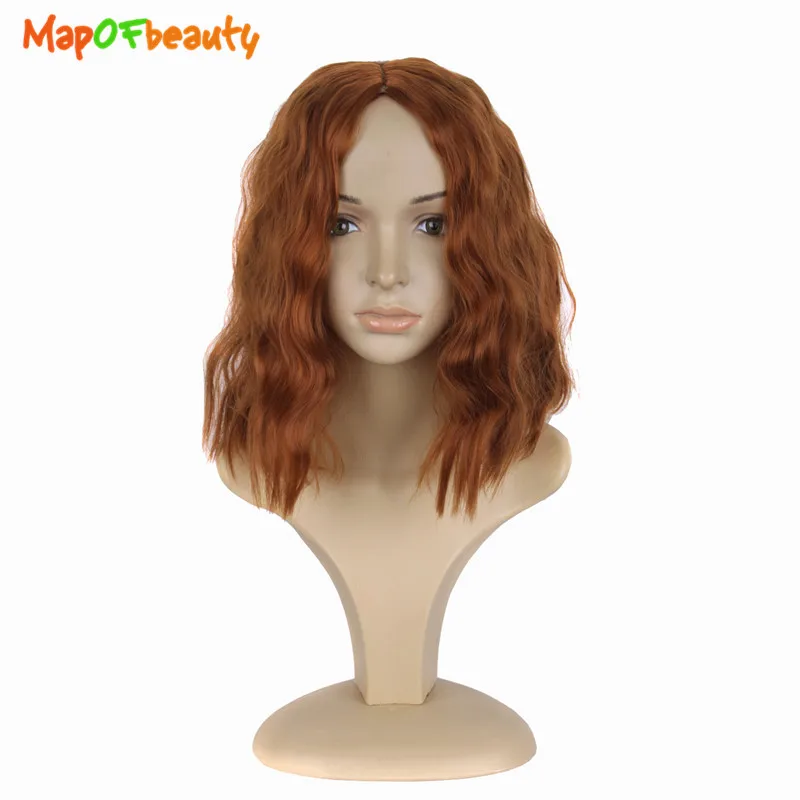 MapofBeauty 14 &quotафро кудрявый парик оранжевый синтетические парики для женщин