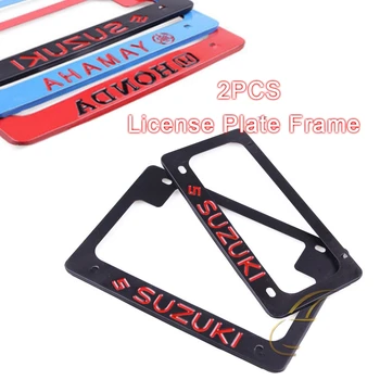 

2PCS Motorcycle Accessories License Plate Frame Decoration Set