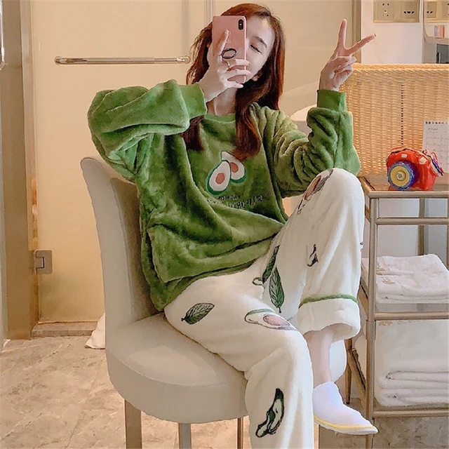 Gemütlicher Winter-Pyjama Für Damen - Langarm Oberteil Mit Weste & Hose, Plus Größen