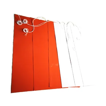 

220V 675*1480*1.5mm 2000w silicone heater for machine adhesive 1 side 2000mm lead wire come out from middle of 675mm side