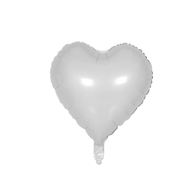 10 шт. 5 10 18 дюймов Звездные сердечки баллоны с гелием фольгированные шары Надувные игрушки подарки на свадьбу День рождения украшения Детские шары - Цвет: White Heart