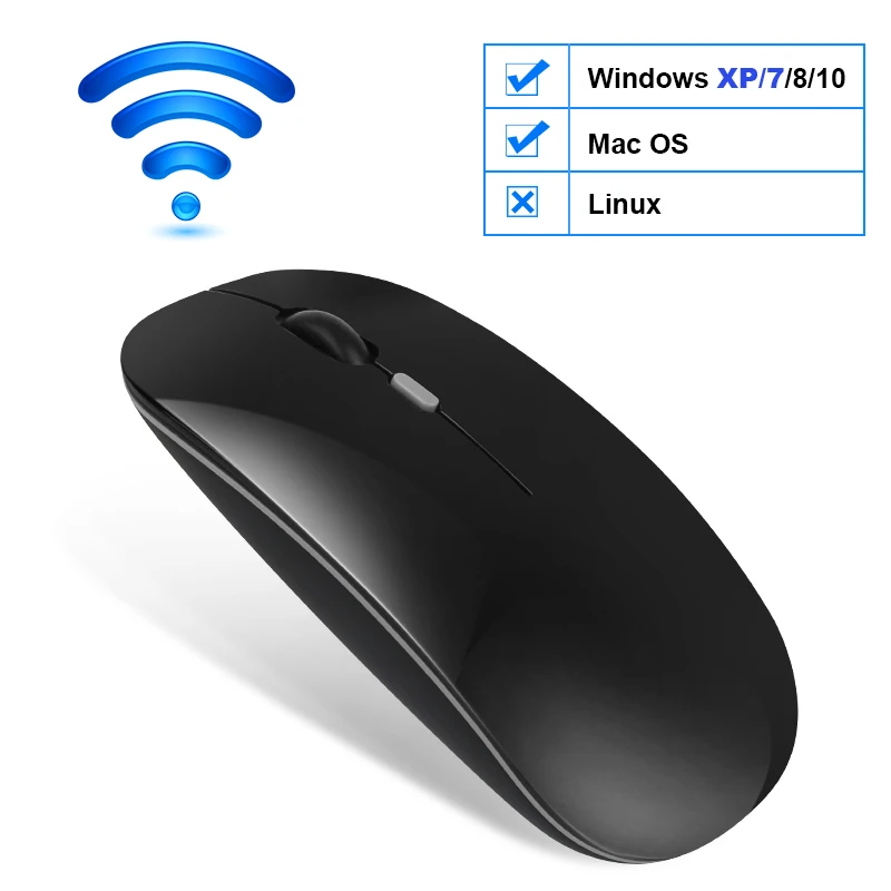 Wireless Mouse Computer Bluetooth Mouse Silent PC Mause Rechargeable Ergonomic Mouse 2.4Ghz USB Optical Mice For Laptop PC laptop shoulder bag Laptop Accessories