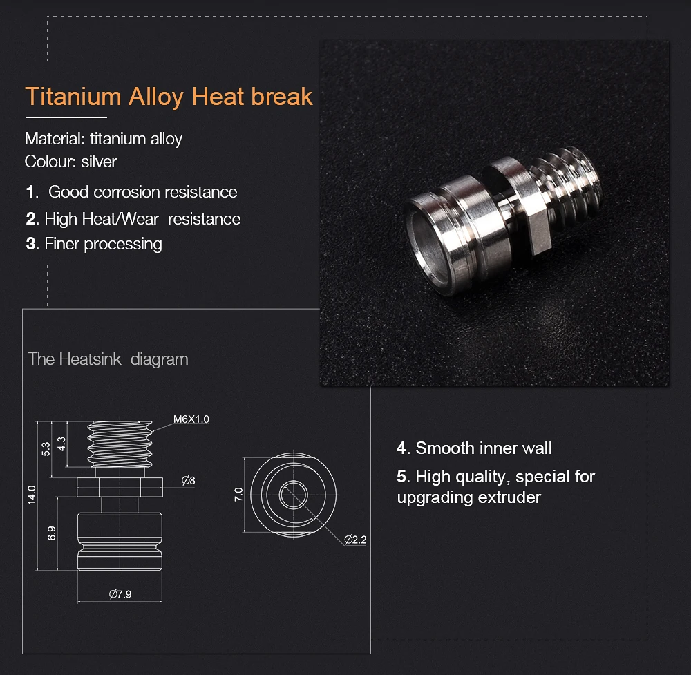 CR10S PRO Hotend Swiss MK8 насадка теплоотвод обновленный комплект металлический 3D-принтер экструдер нагревательный блок для CR 10S PRO Micro 1,75 мм
