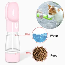 Портативная бутылка для воды для домашних собак, для маленьких и больших собак, для путешествий, для щенков, кошек, поилка, диспенсер для уличной еды, кормушка, продукт для домашних животных