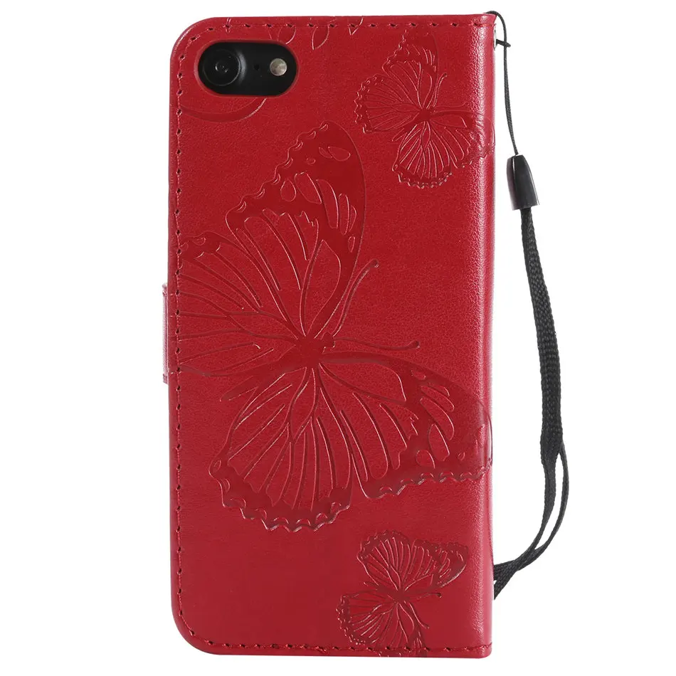 Кожаные чехлы с бабочкой для Apple iPhone 11 Pro Max 5 5S SE 6 6S 7 8 Plus XR X XS Max откидные чехлы с подставкой DP06F