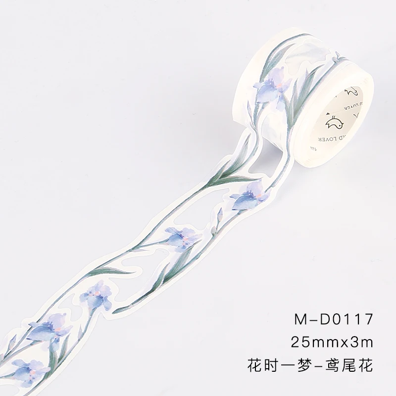 YuanWeiHua 1 шт./партия клейкая лента из рисовой бумаги цветы декоративный Клей Скрапбукинг DIY Бумага японские наклейки 3 м - Цвет: YuanWeiHua