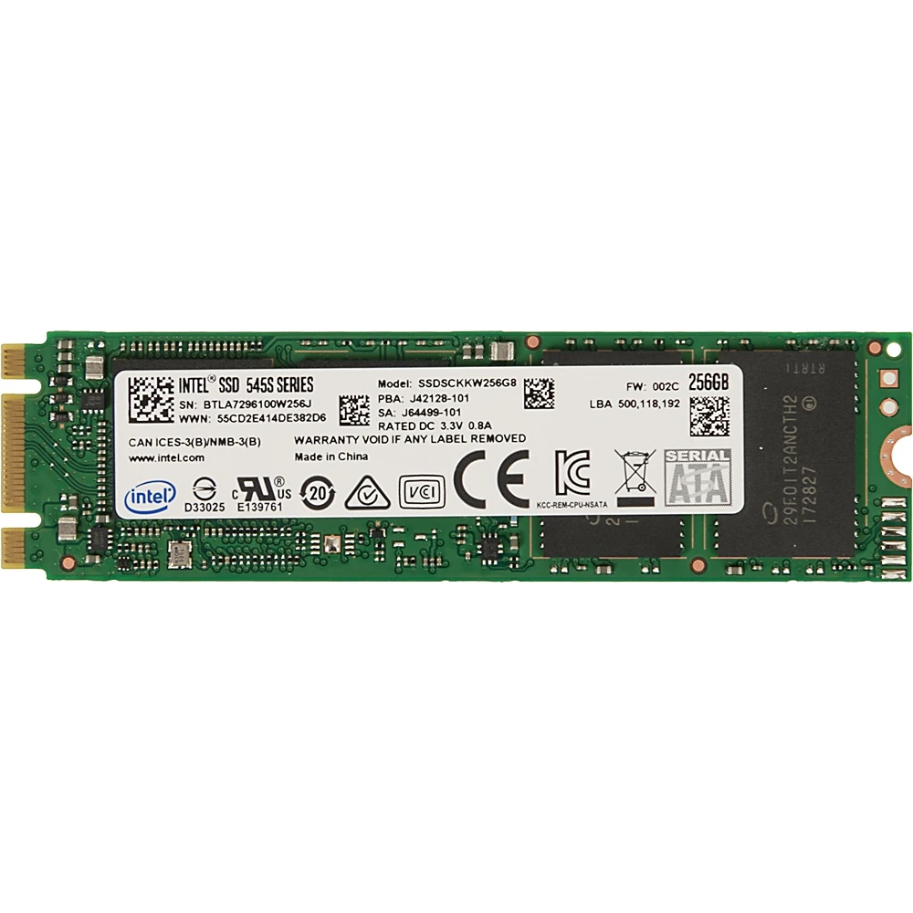 Накопитель SSD Intel Original SATA III 256Gb SSDSCKKW256G8X1 545s Series M.2 2280