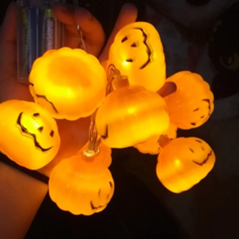 

1.2m 10LED Halloween Pumpkin Light Horror Skull Skeleton Ghost Pumpkin Home Garden Led Light Halloween Decoration Crazy Haloween