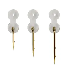 12Pcs/bag Carp Fishing Hooks Metal Bait Spike Bait Sting Boilies Pin with Clear Rubber Corn Ronnie Hair Rig Carp Fish Tackle