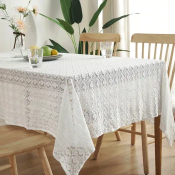 

Hollow Decorative Table Cloth Lace Tablecloth Rectangular Tablecloths Dining Table Cover Obrus Tafelkleed mantel mesa nappe
