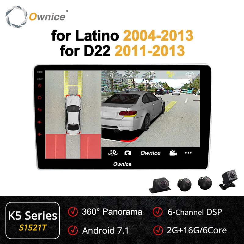Ownice K1 K2 K3 K5 K6 8 ядерный Android 8,1 10," автомобиль gps Navi для Nissan Latino 2004-2013 D22 2011-2013 радио 4G 360 панорама - Color: S1521 K5 Series