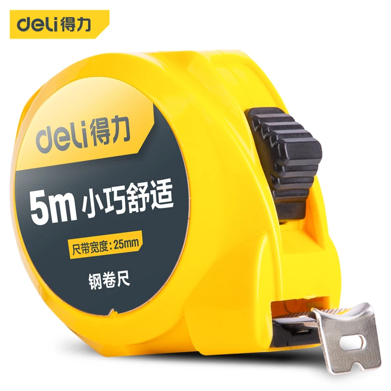 

Deli Retractable Ruler Measuring Tape Portable Pull Ruler Metric Gauging Tool High Accuracy Auto Lock Gauging Tape Measure
