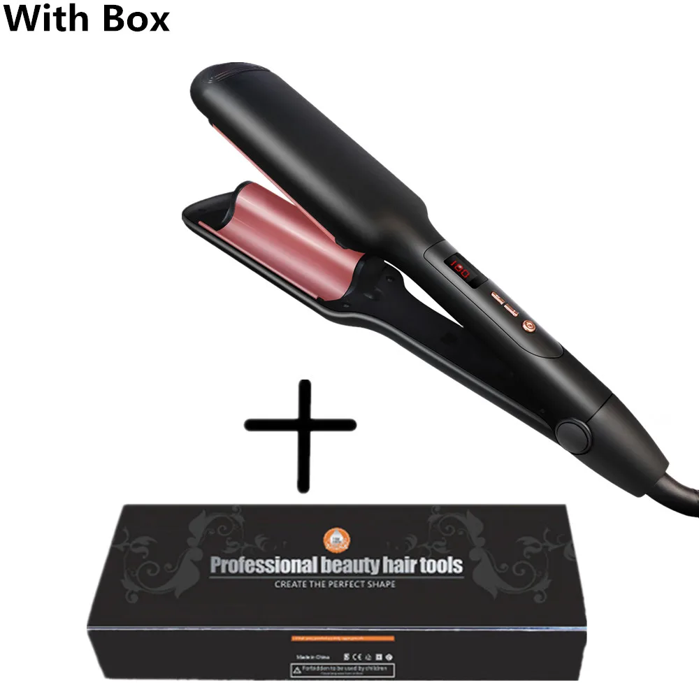 With Box Бигуди для волос с глубоким бочком Waver, пляжные бигуди для волос, новинка, щипцы для завивки, щипцы для завивки волос, инструменты для укладки волос - Цвет: With Box