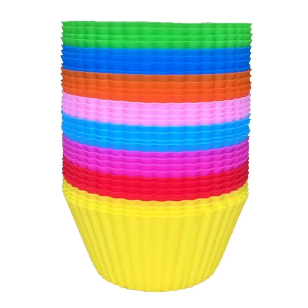 

LTP Silicone Muffin Cup Round Cake Chocolate Bake Cup Cookie Mould Kitchen bar supplies