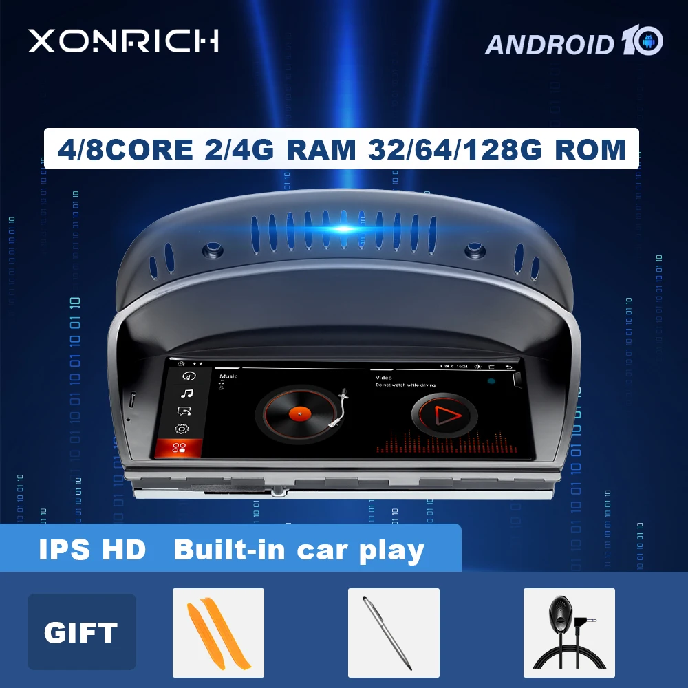IPS 4 Гб Android 10 автомобильный мультимедиа для BMW серии 5/3 E60 E61 E62 E63 E90 E91 CIC CCC GPS