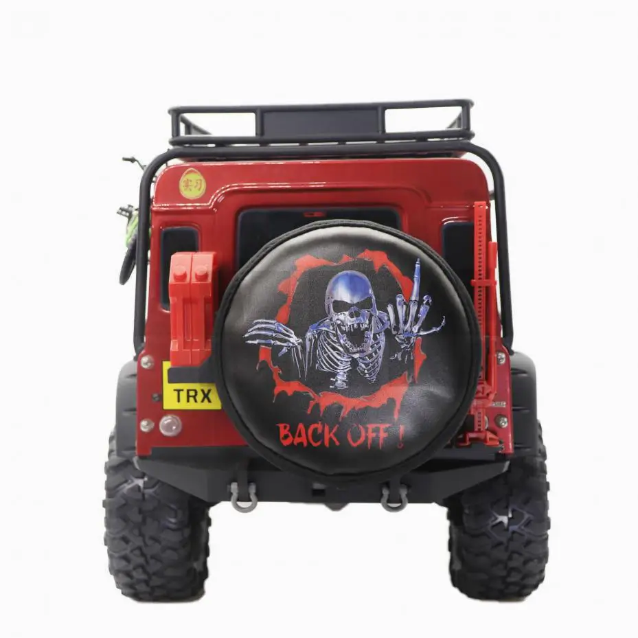 AJRC Leather Spare Tires Cover For 1/10 RC Crawler Trax TRX-4 Bronco RC4WD D90 D110 AXIAL SCX10 90046 trx4