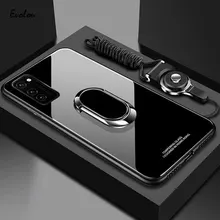 Samsung Galaxy M51 durumda temperli cam standı halka kapak Samsung A01 M01 çekirdek not 20 Ultra A51 A71 5G A21S M31 Case arka