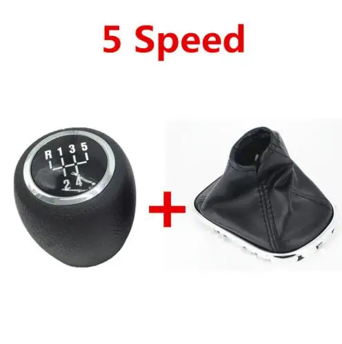 5speed and leather 5 скоростей, 6 передач, ручная MT ручка переключения передач для автомобиля, рычаг переключения передач для Chevrolet Chevy Cruze 2008 2009 2010 2011 2012, автомобильные аксессуары - Название цвета: 5speed and leather
