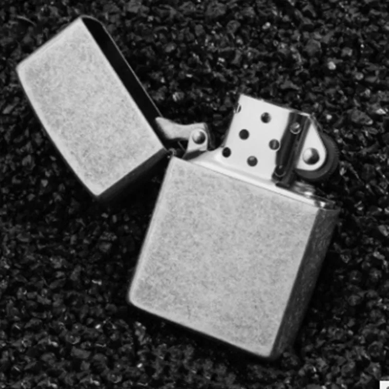 SILVER 1 Подарок медь старомодные Зажигалка бензин, керосин масло, Бензин Зажигалка Винтаж Ретро Стиль, тоскующая версия инструментов для использования на открытом воздухе - Цвет: SILVER 1