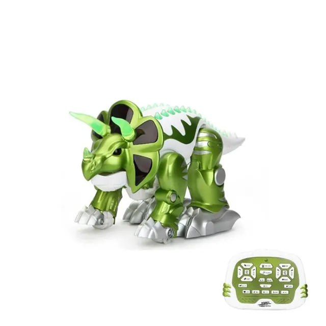 Remote Control Induction Deformed Triceratops Robot RC Toy Cool LED Light Launch Missile Simulation Remote Control Dinosaur Toy