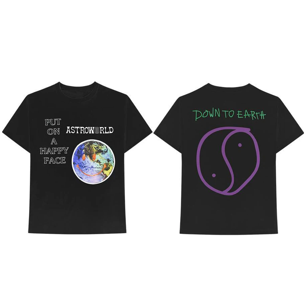 19SS с изображением Трэвиса Скотта Astroworld Tour Vegas футболки для мужчин и женщин высокое качество 1:1 Astroworld футболка уличная астромир футболка - Цвет: black9